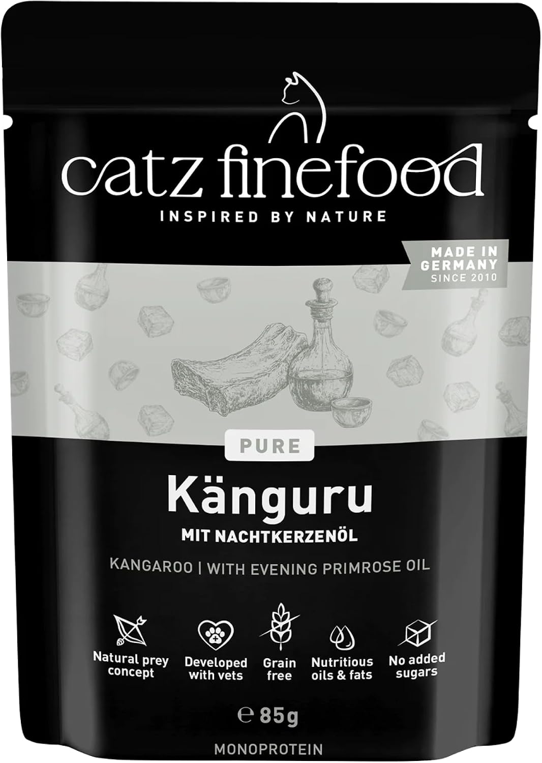 catz finefood Purrrr Kaenguru Monoprotein Nassfutter fuer Katze 16x85g