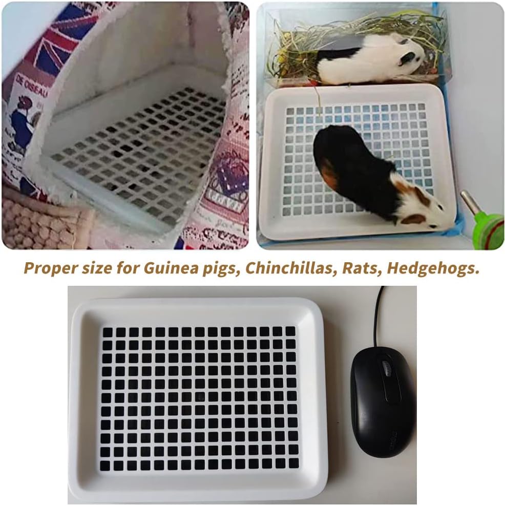 Oncpcare Meerschweinchenklo mit Rost Ecktoilette für Käfig Rattenklo