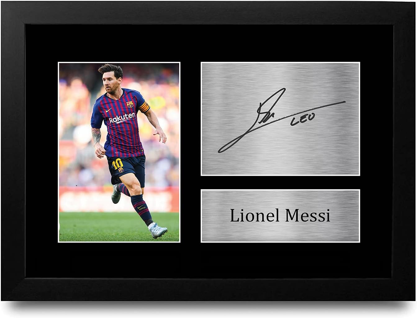 Lionel Messi A4 Poster ungerahmt signiert gedrucktes Autogramm Bild