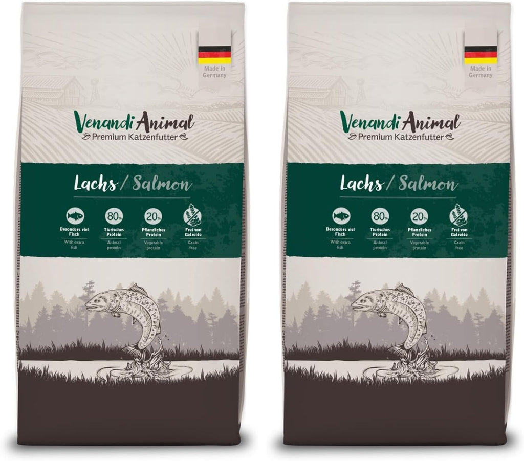 Venandi Katzenfutter Trockenfutter Lachs getreidefrei verschiedene Sorten