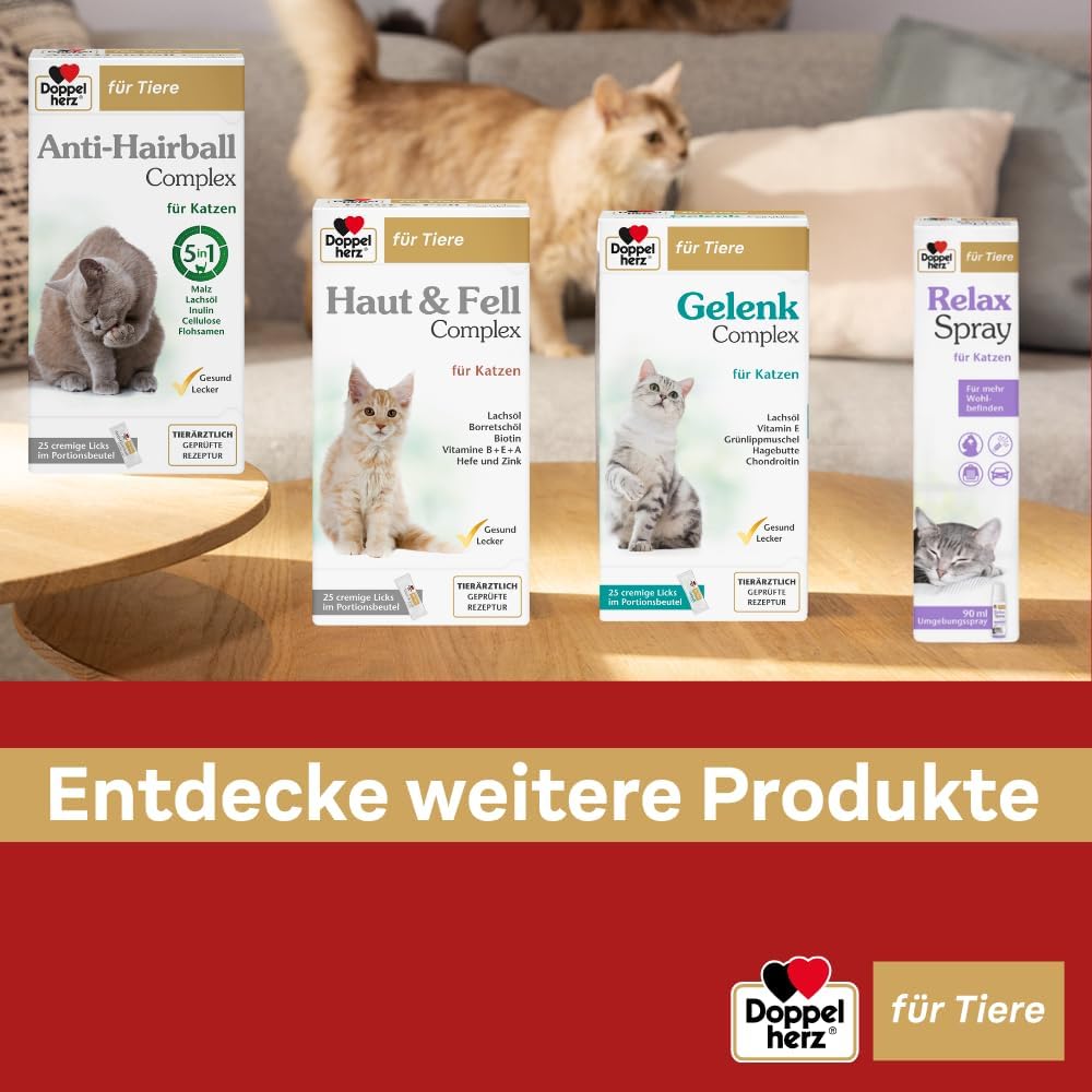 Doppelherz Haut & Fell Complex Katze Omega 3 6 25 Licks Snack