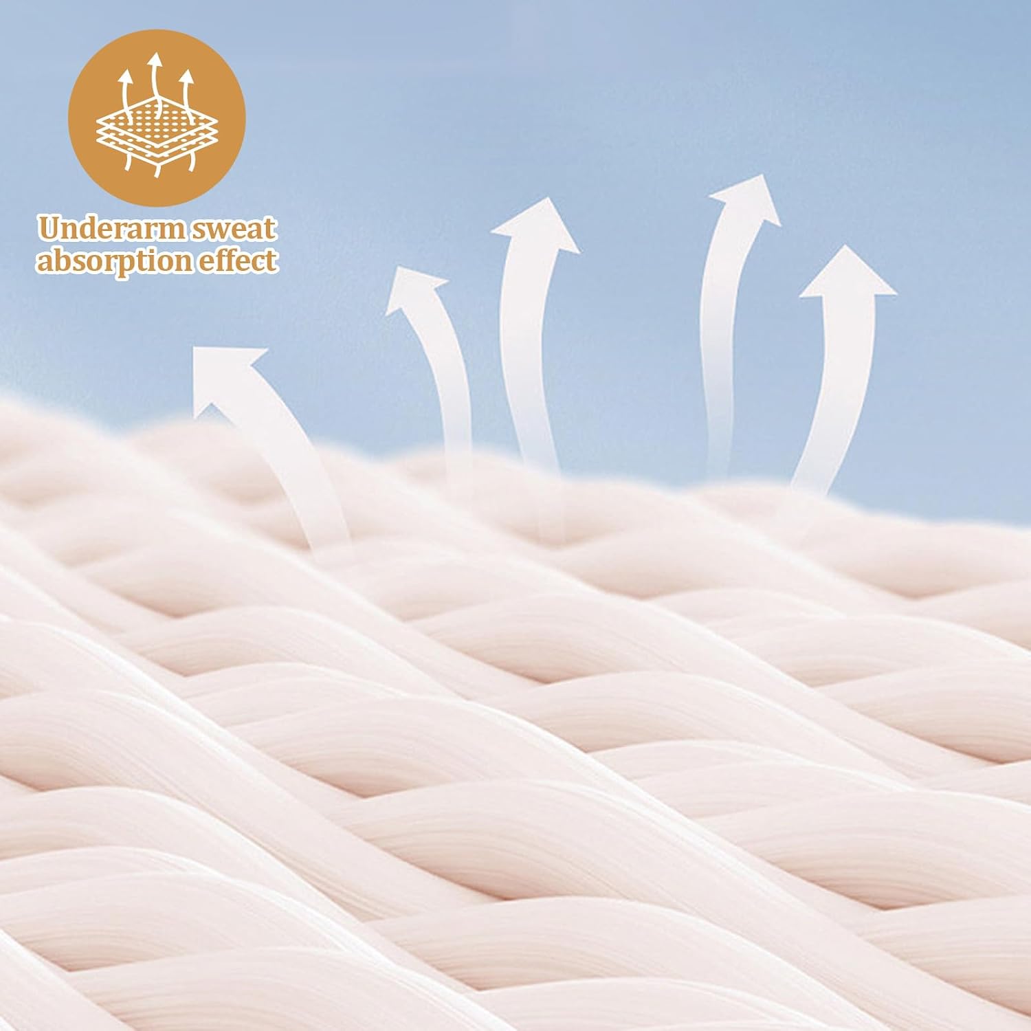 2er Pack Achselpads Damen wiederverwendbar aus Bio-Baumwolle, saugfaehig