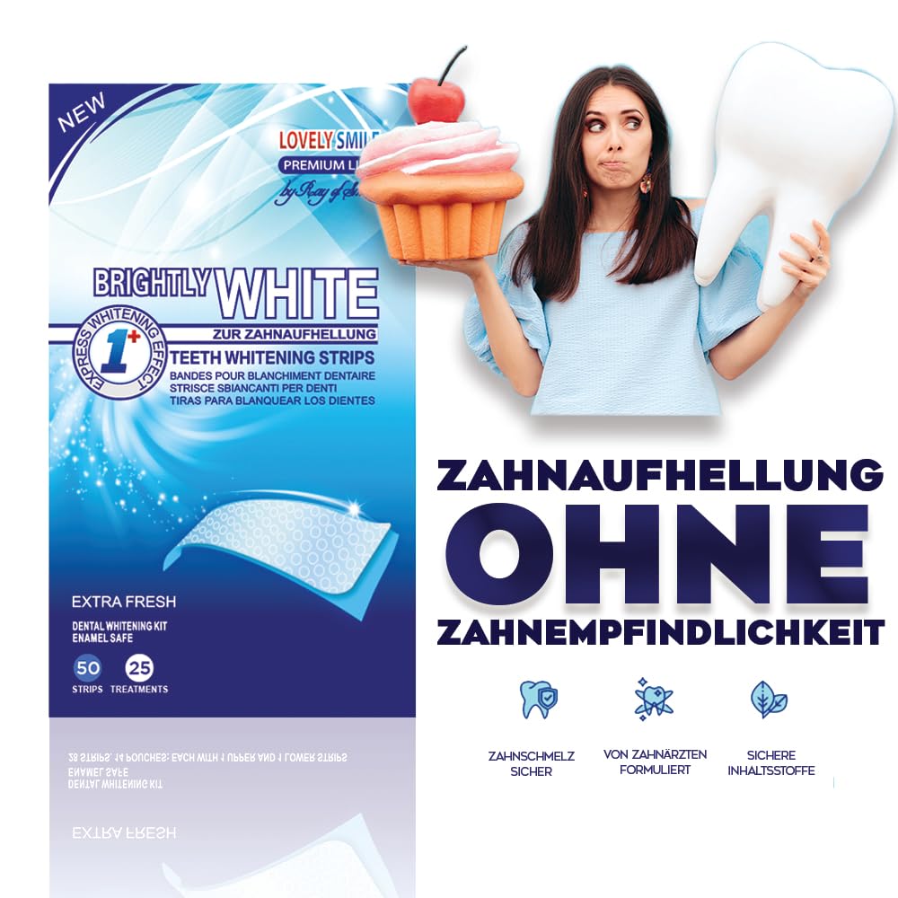 Lovely Smile Bleaching Strips Zahnaufhellungsstreifen 28 Stueck