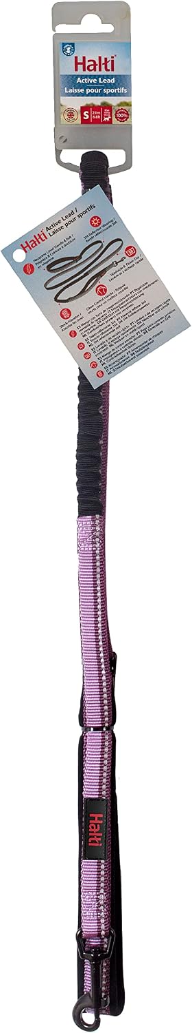HALTI Hundeleine Groesse S-L Schwarz Neoprengriff reflektierend