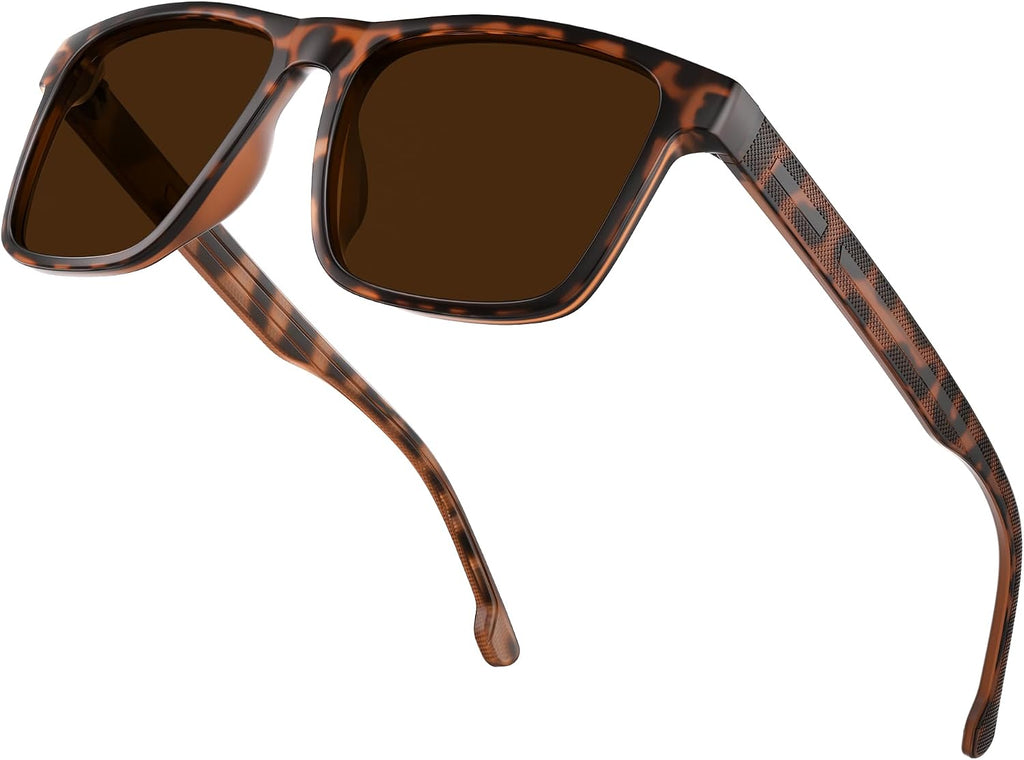 Polarisierte Sonnenbrille Herren Damen rechteckig UV400 Schutz fuer Angeln Fahren