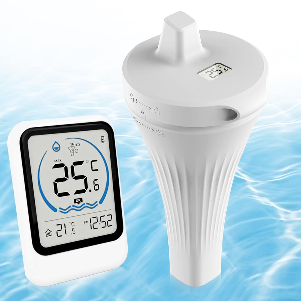 Digitales Funk-Poolthermometer schwimmend IP68 wasserdicht fuer Pool Teich Aquari