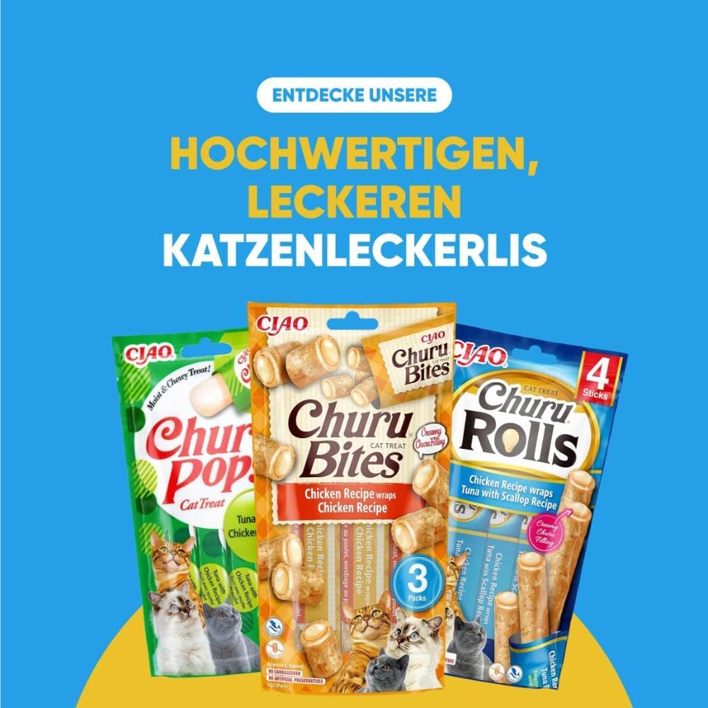 Inaba Churu Bites Katzenleckerlies - 40% Huhn, ohne Getreide, ohne Zucker, v