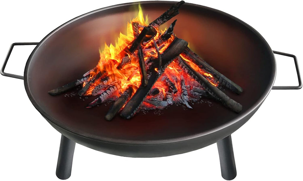 Montafox Feuerschale aus Metall Ø 58 cm fuer Garten Terrasse Lagerfeuer