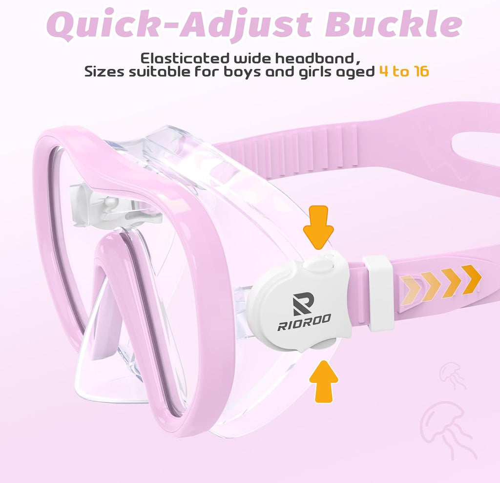 Kinder Schwimmbrille 180° Panorama Taucherbrille Anti-Beschlag Auslaufsicher