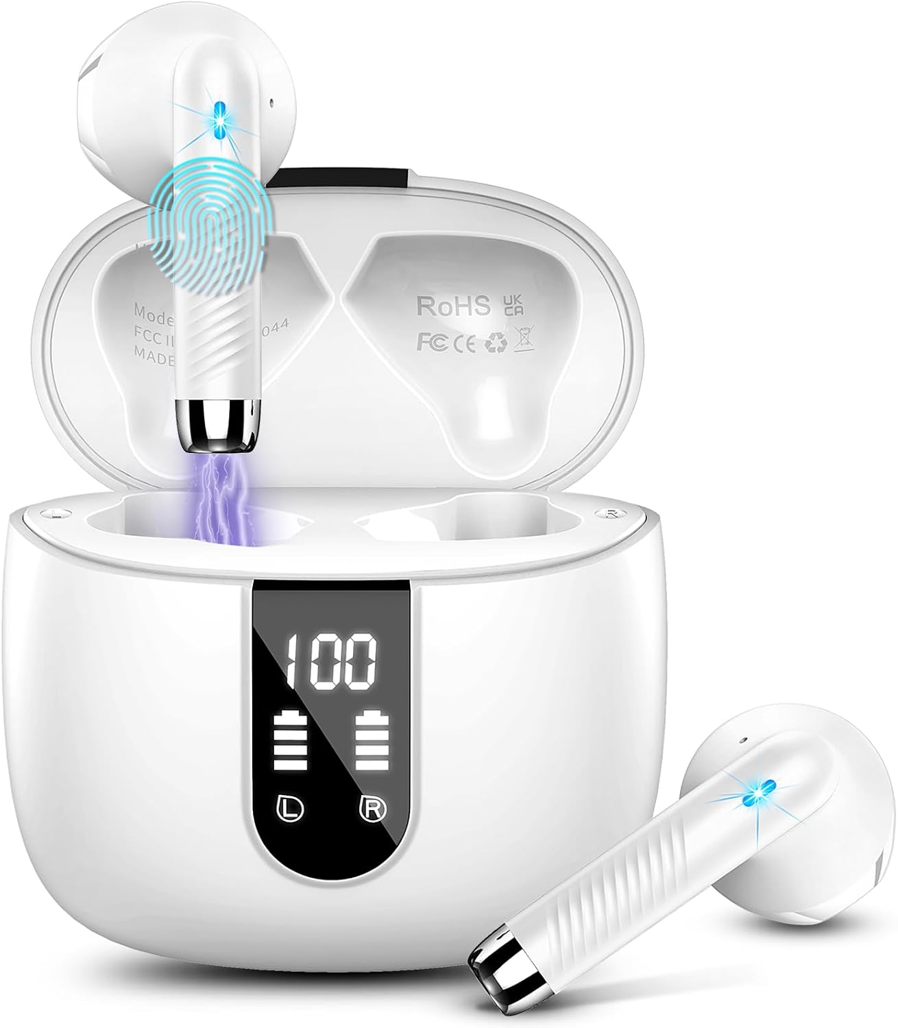 Bluetooth In-Ear Kopfhoerer 5.3 mit ENC Noise Cancelling, 48 Std. Akku