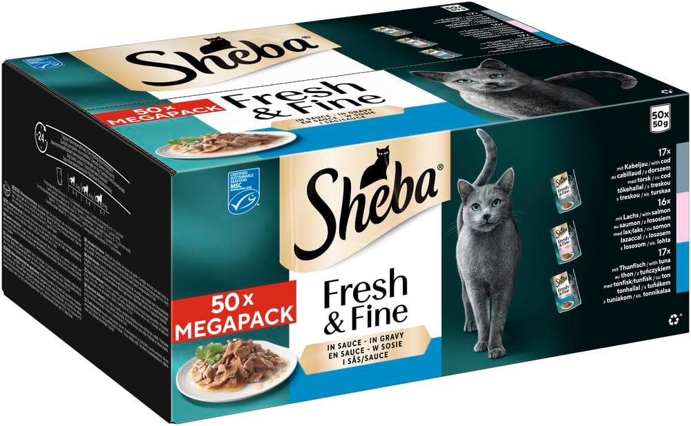 Sheba CatCare Fresh & Fine Fisch Nassfutter 50g Multipack Adult