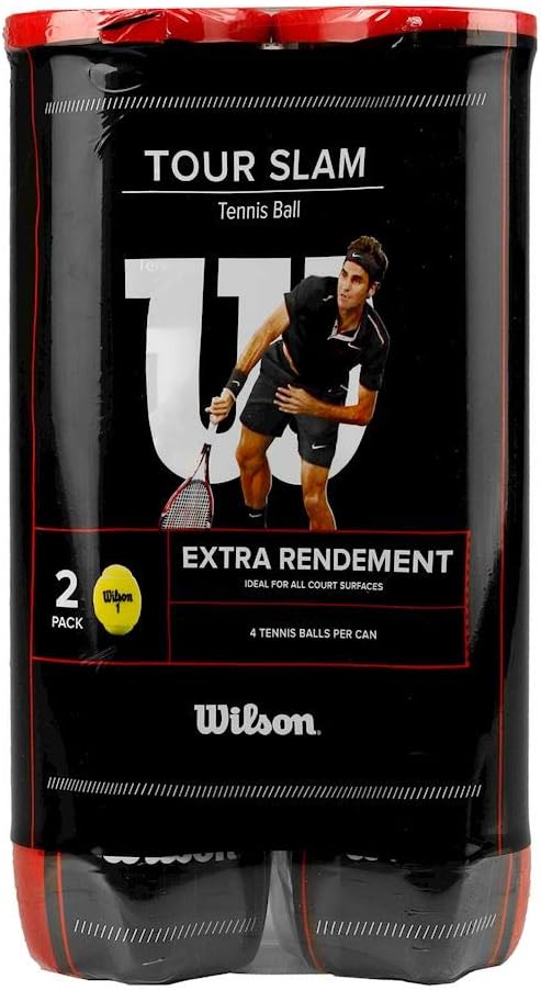Wilson Tour Slam Tennisbaelle 2 x 4er Dose WRT115302 fuer alle Belaege