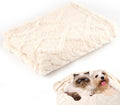 Hundedecke 70×100 cm Fleece flauschig waschbar beige fuer Hunde Katzen