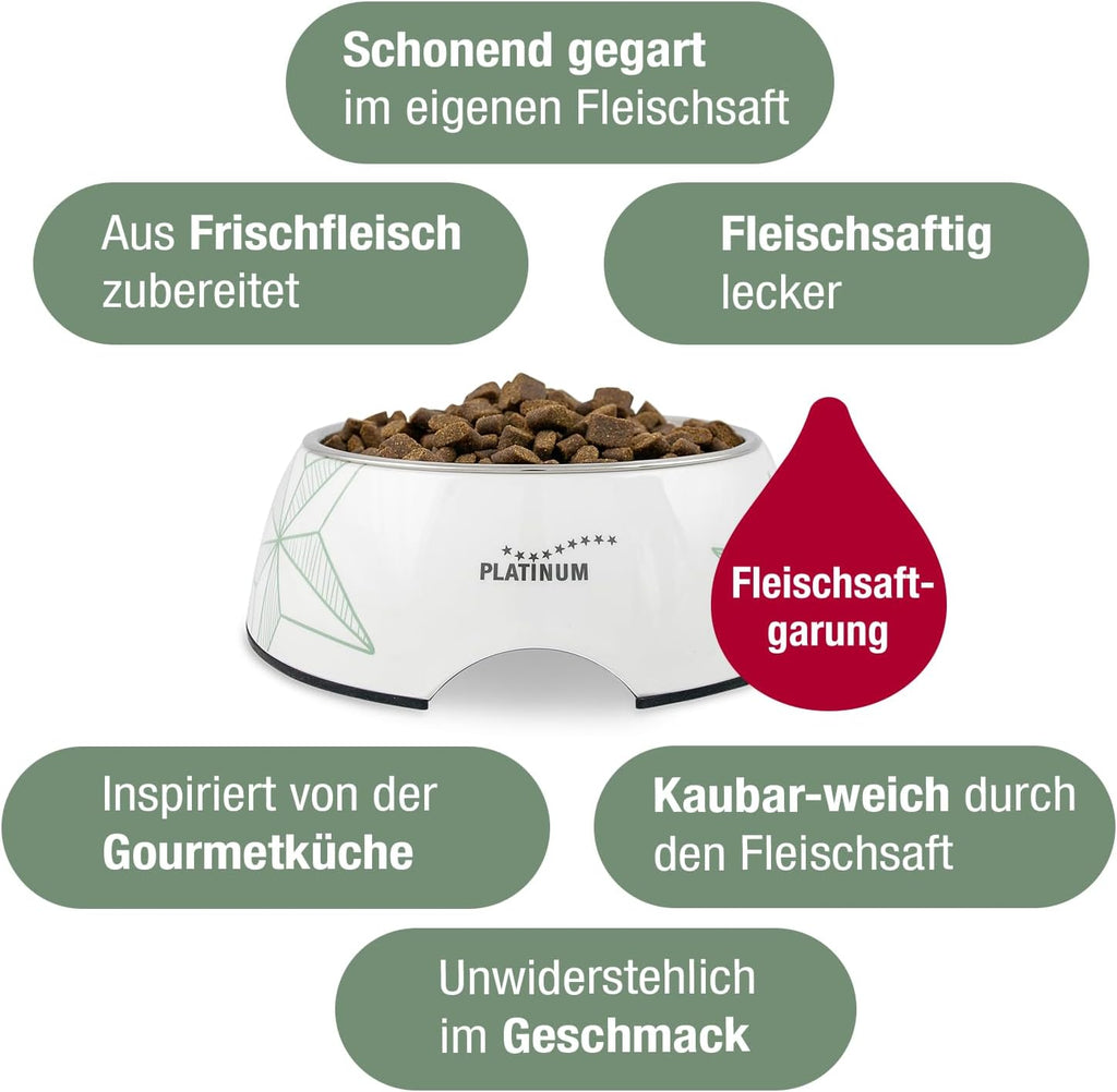 PLATINUM Adult Hundefutter Beef 5 kg Trockenfutter aus Fleischsaftgarung