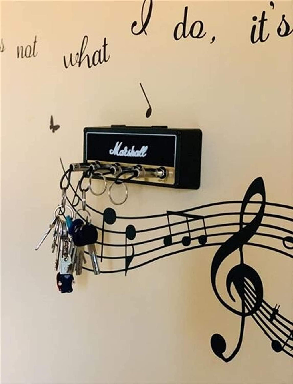 Marshall Jack Rack 2.0 Schluesselhalter Wandmontage mit 4 Gitarrensteckern Schwar