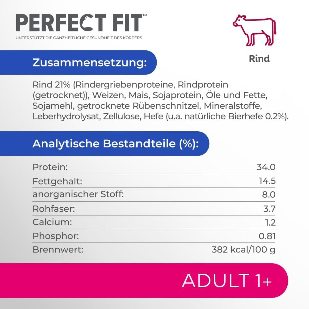 Perfect Fit Adult Katzen Trockenfutter Rind 7kg fuer erwachsene Katzen
