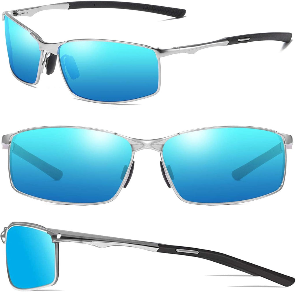 LEDING&BEST Polarisierte Piloten Sonnenbrille Metallrahmen Unisex