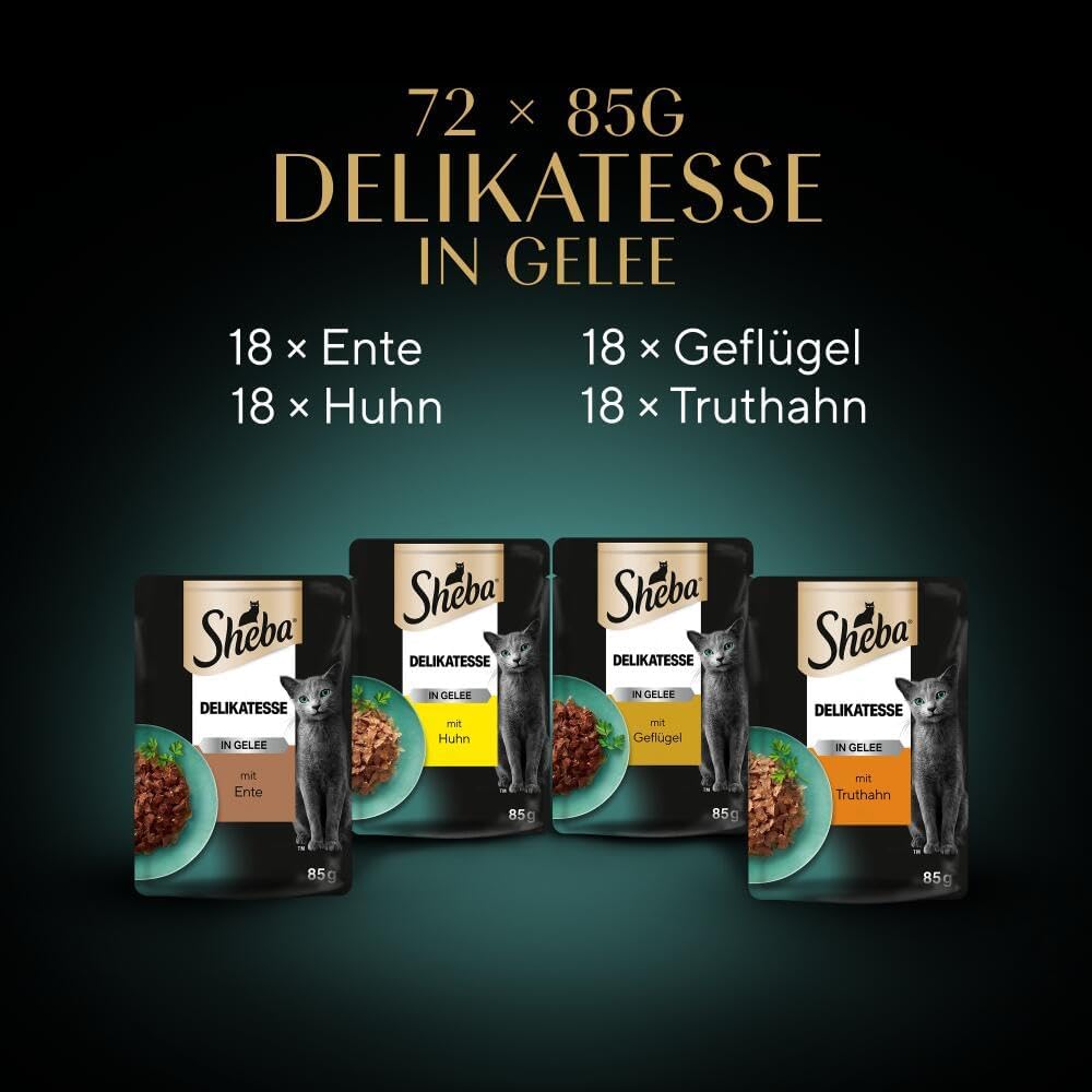 Sheba Katzenfutter nass 72x85g Gefluegel in Gelee