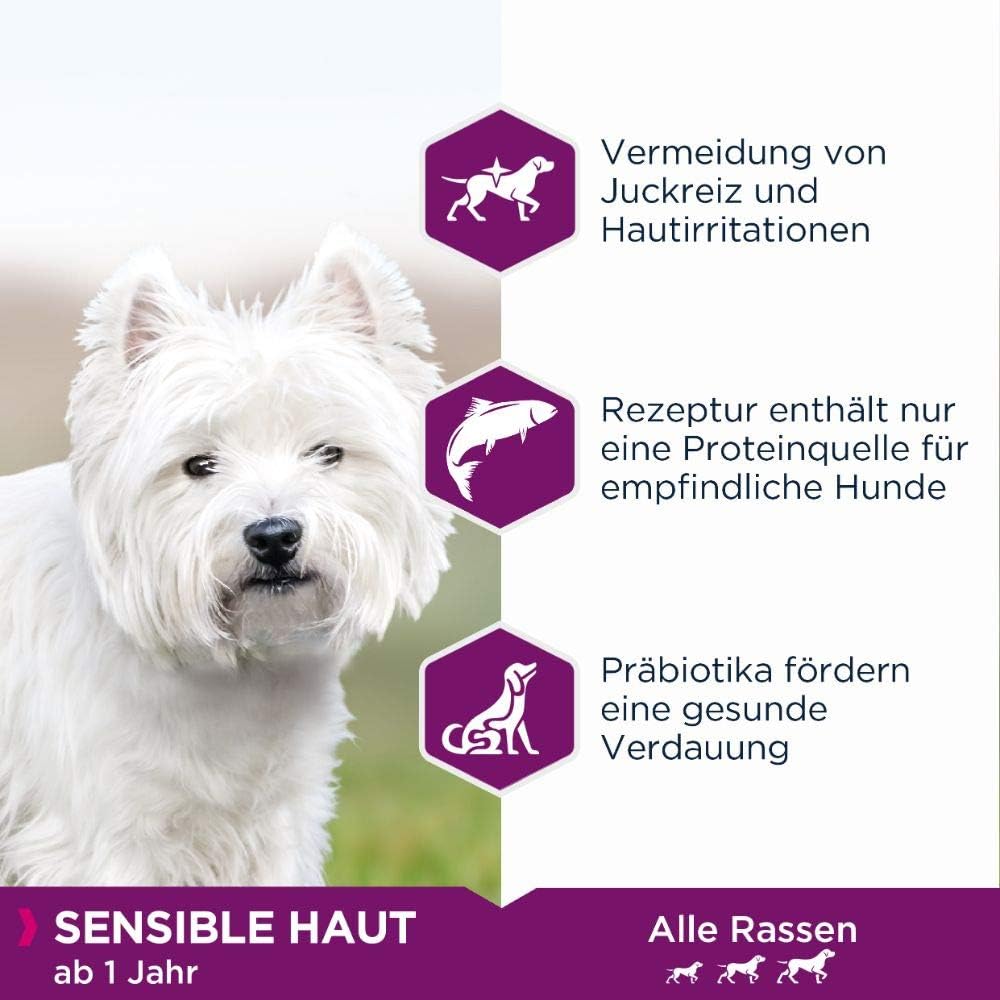Eukanuba Daily Care Sensitive Skin Hundefutter 2,3kg hypoallergen mit Fisch