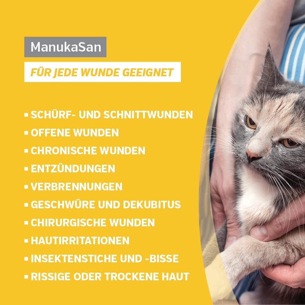 Alfavet ManukaSan für Hund, Katze und Kleintiere, natürliche pflegende Honigsalb