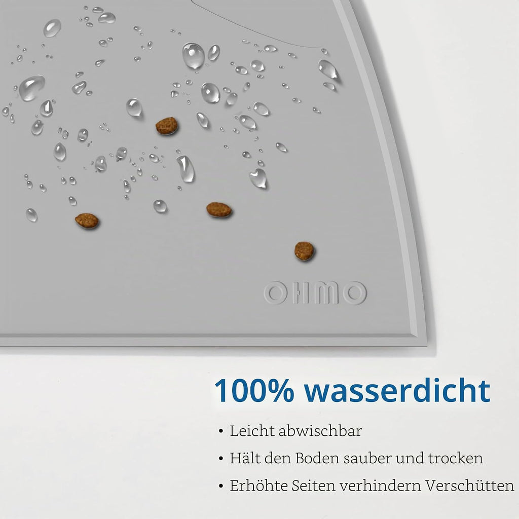 OHMO Napfunterlage 46x25 cm rutschfest silikon Wasserdicht fuer Hund Katze -61