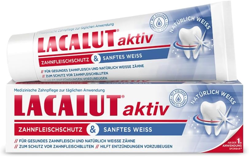 Lacalut Aktiv Zahnpasta Zahnfleischschutz sanfte Aufhellung