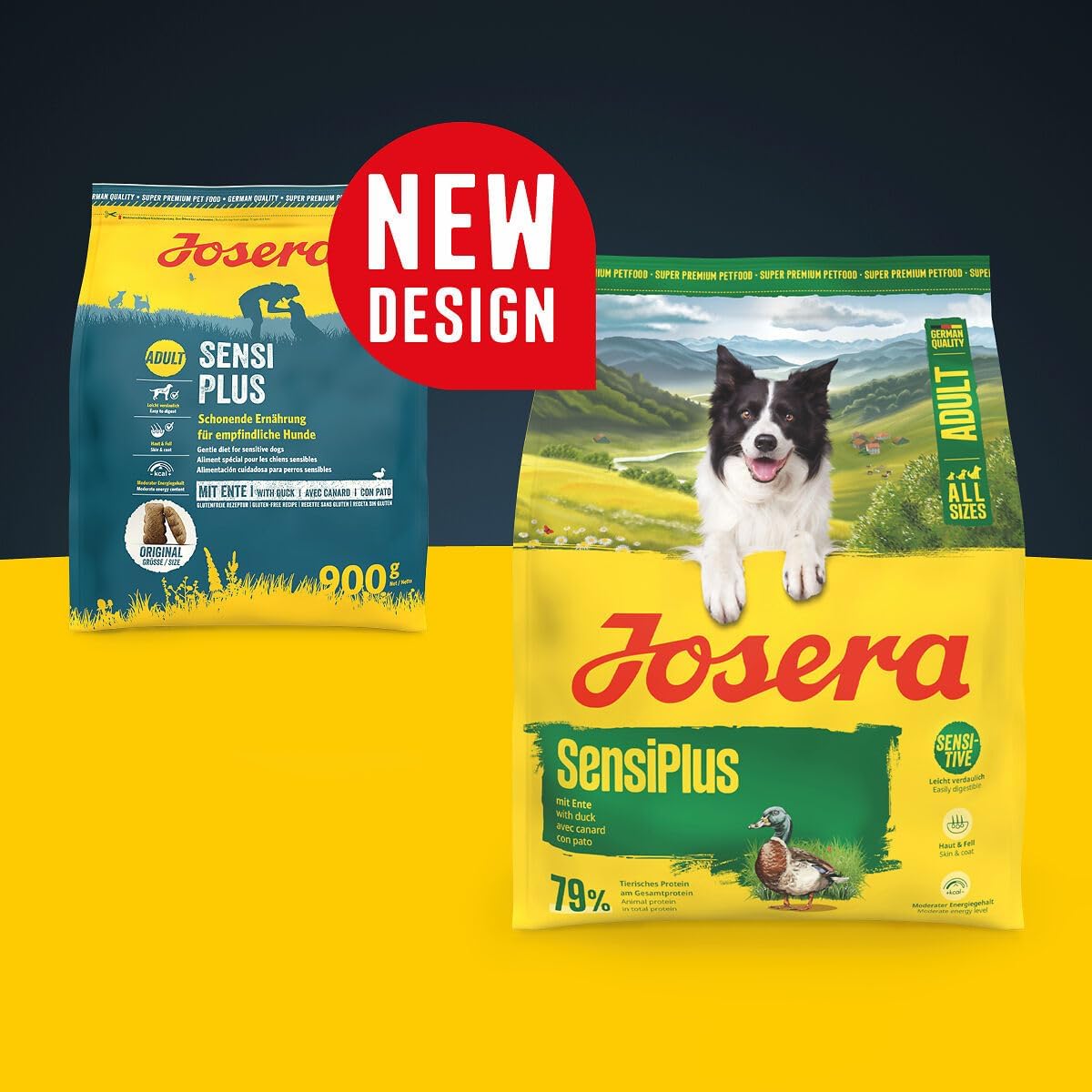 Josera SensiPlus Adult Hundefutter Ente und Reis 12,5 kg weizenfrei