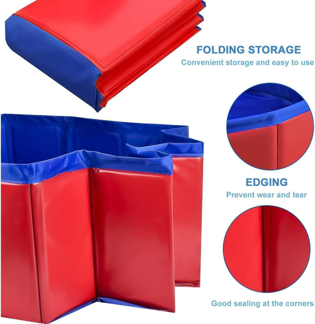 Faltbarer Hundepool 50x8 cm PVC Planschbecken fuer kleine und grosse Hunde