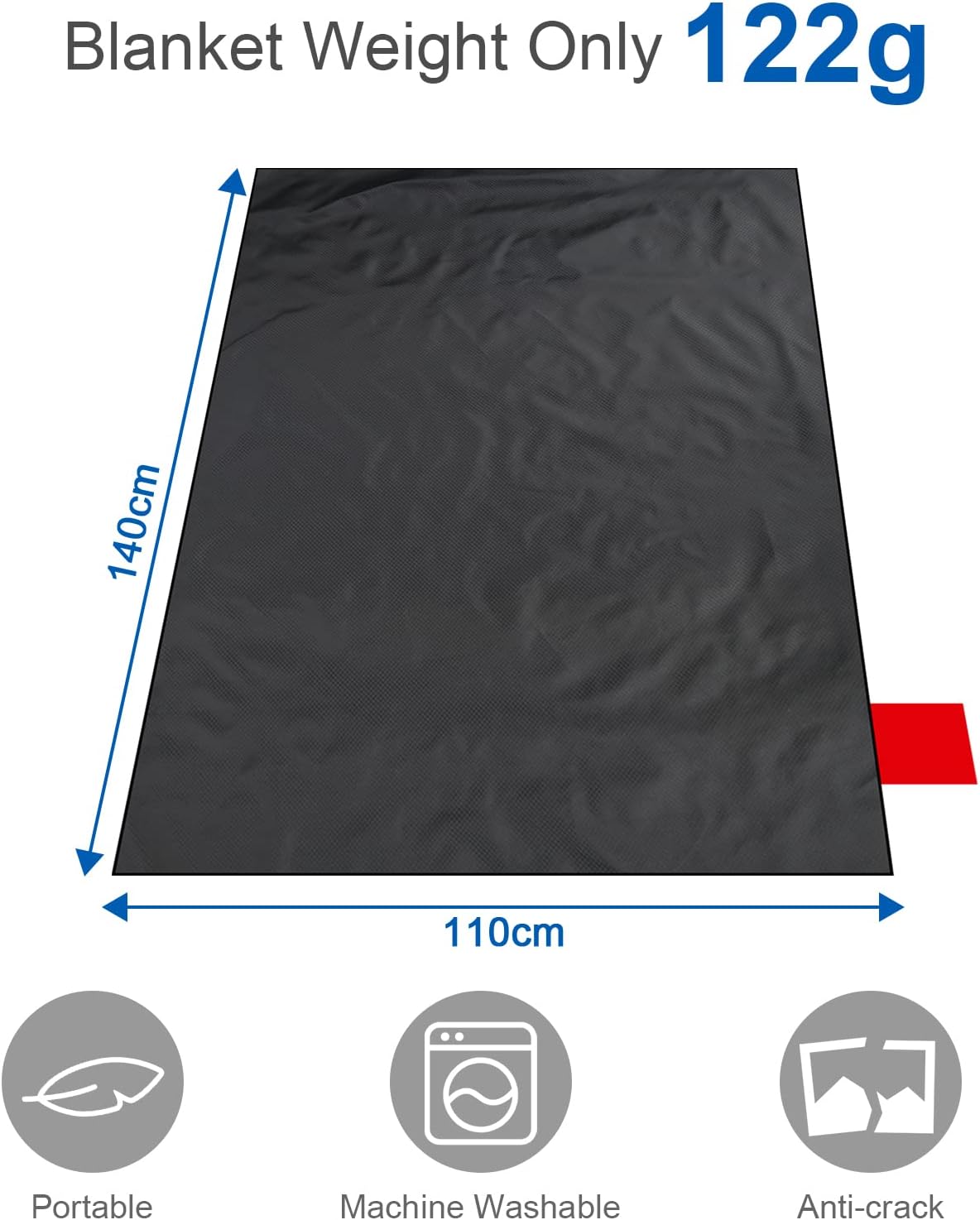 Ainiv Stranddecke 110 x 140 cm sandabweisend ultraleicht Reise Picknick