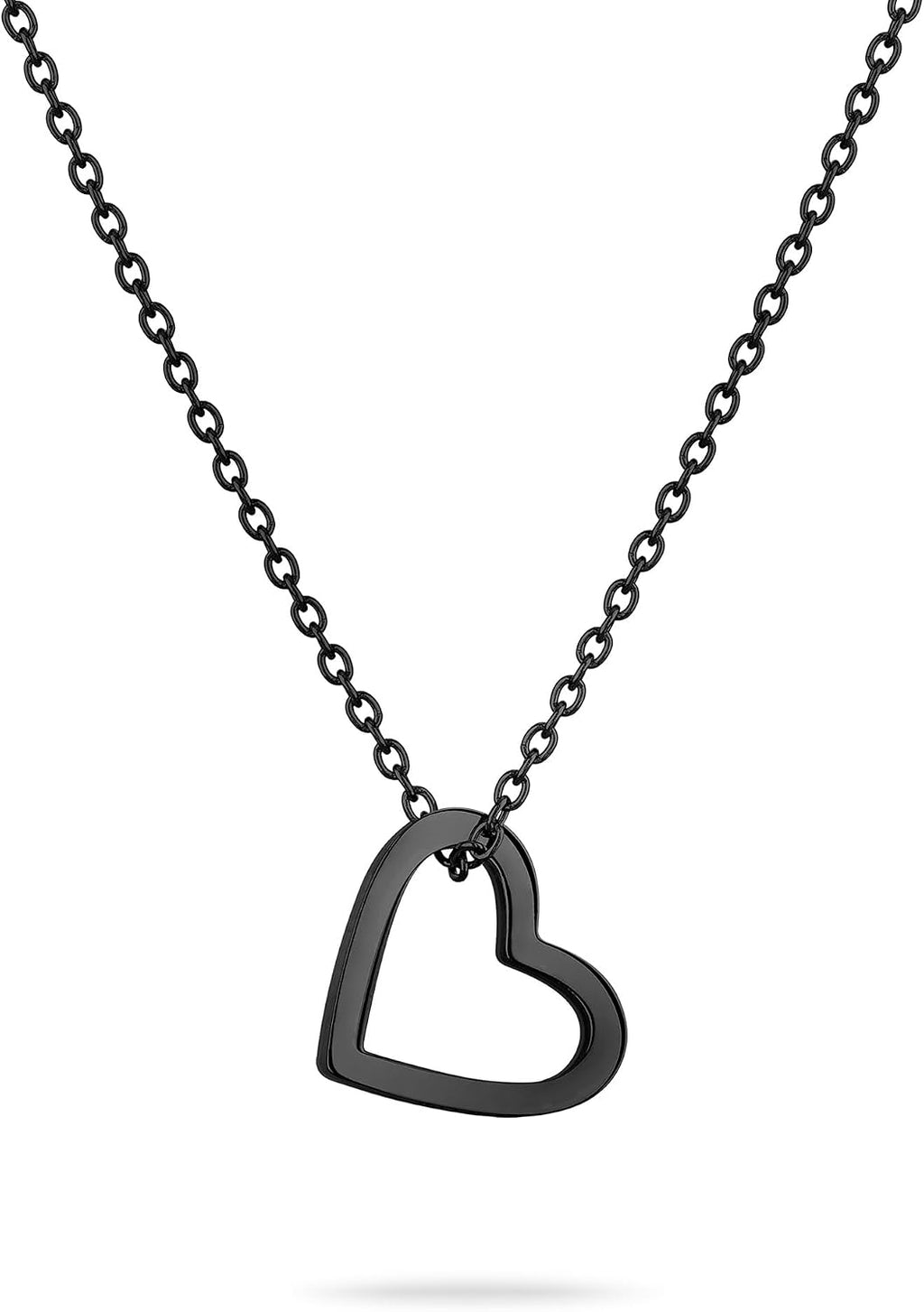 Liebeskind Berlin Damen Halskette Herzanhaenger Silber 45 cm