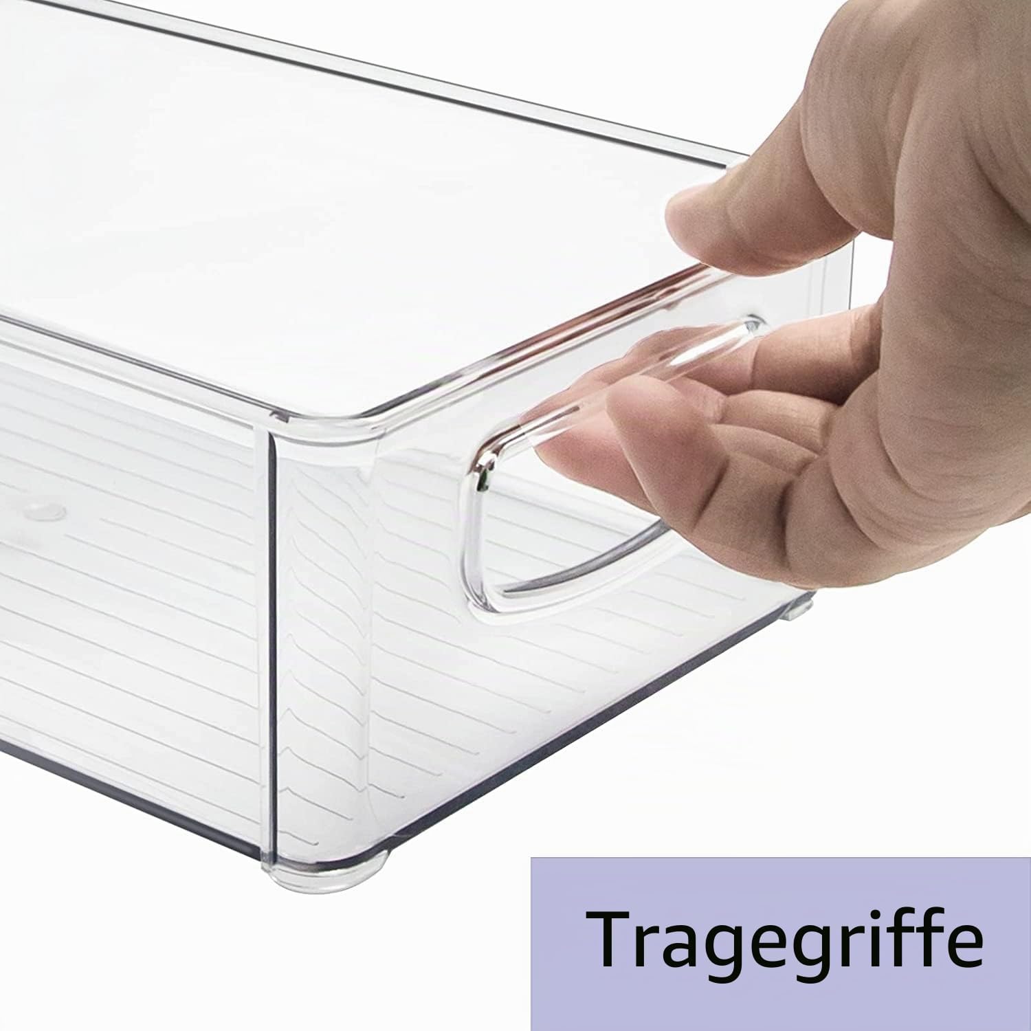 Kuehlschrank Organizer 2er Set Vorratsbox mit Griff Fridge Organizer