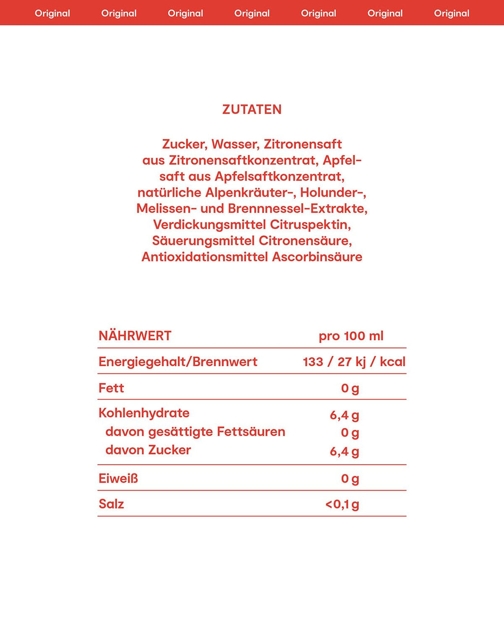 Almdudler Alpenkraeuter Sirup Flasche - Getraenkesirup