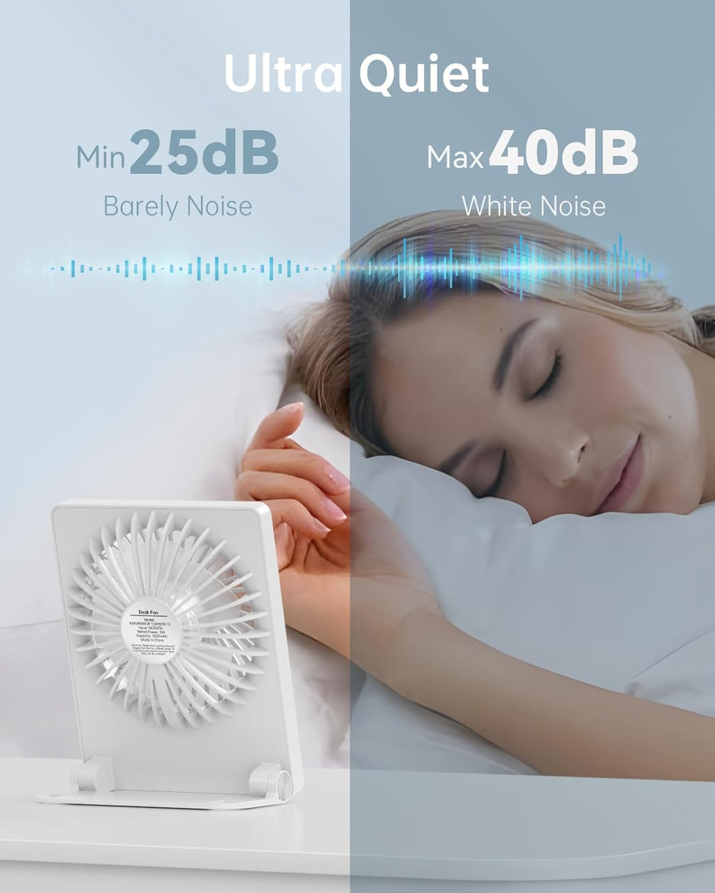 TriPole Tischventilator wiederaufladbar 180° neigbar 3 Stufen USB klein