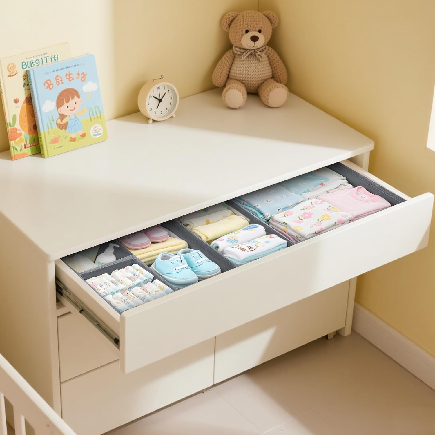 12er Set faltbare Schubladen Organizer Aufbewahrungsboxen fuer Kleiderschrank