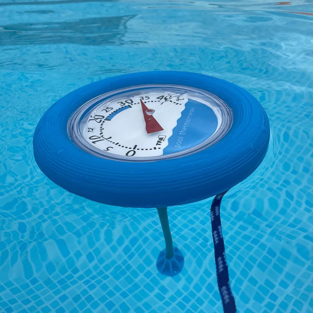 TFA Dostmann Poolwatch Schwimmbadthermometer analog gross blau 40.2007