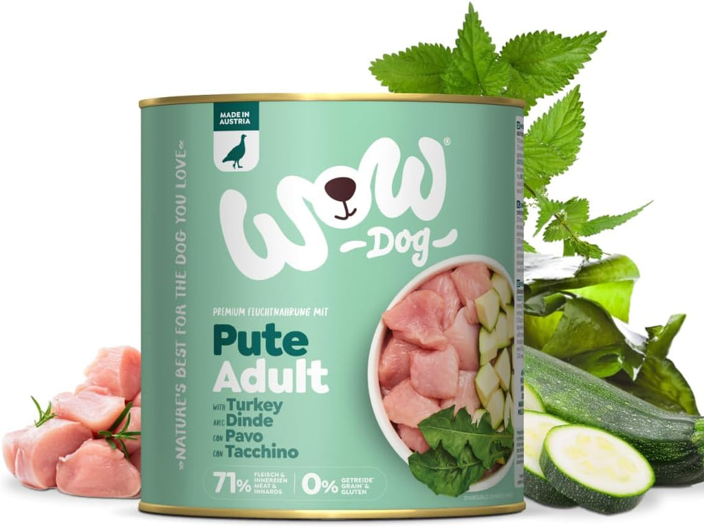 WOW Dog Nassfutter Lachs Dose 6er Pack - verschiedene Sorten, ge