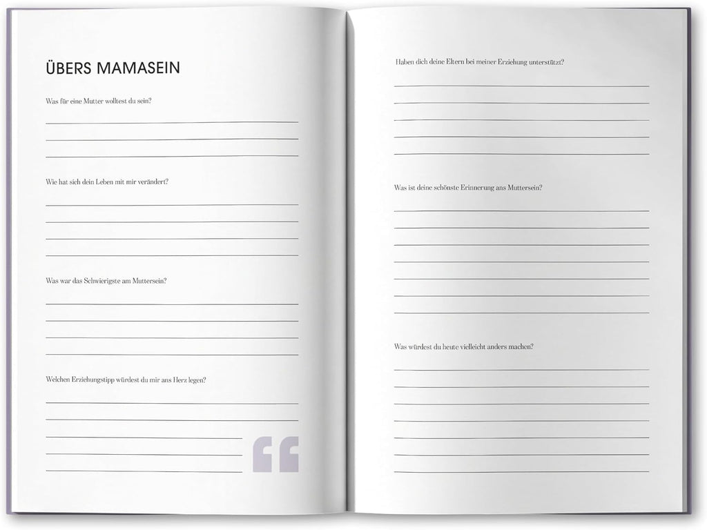 Muetter Ausfuellbuch Erinnerungsbuch persoenliches Fragebuch Geschenkidee Groesse Deu