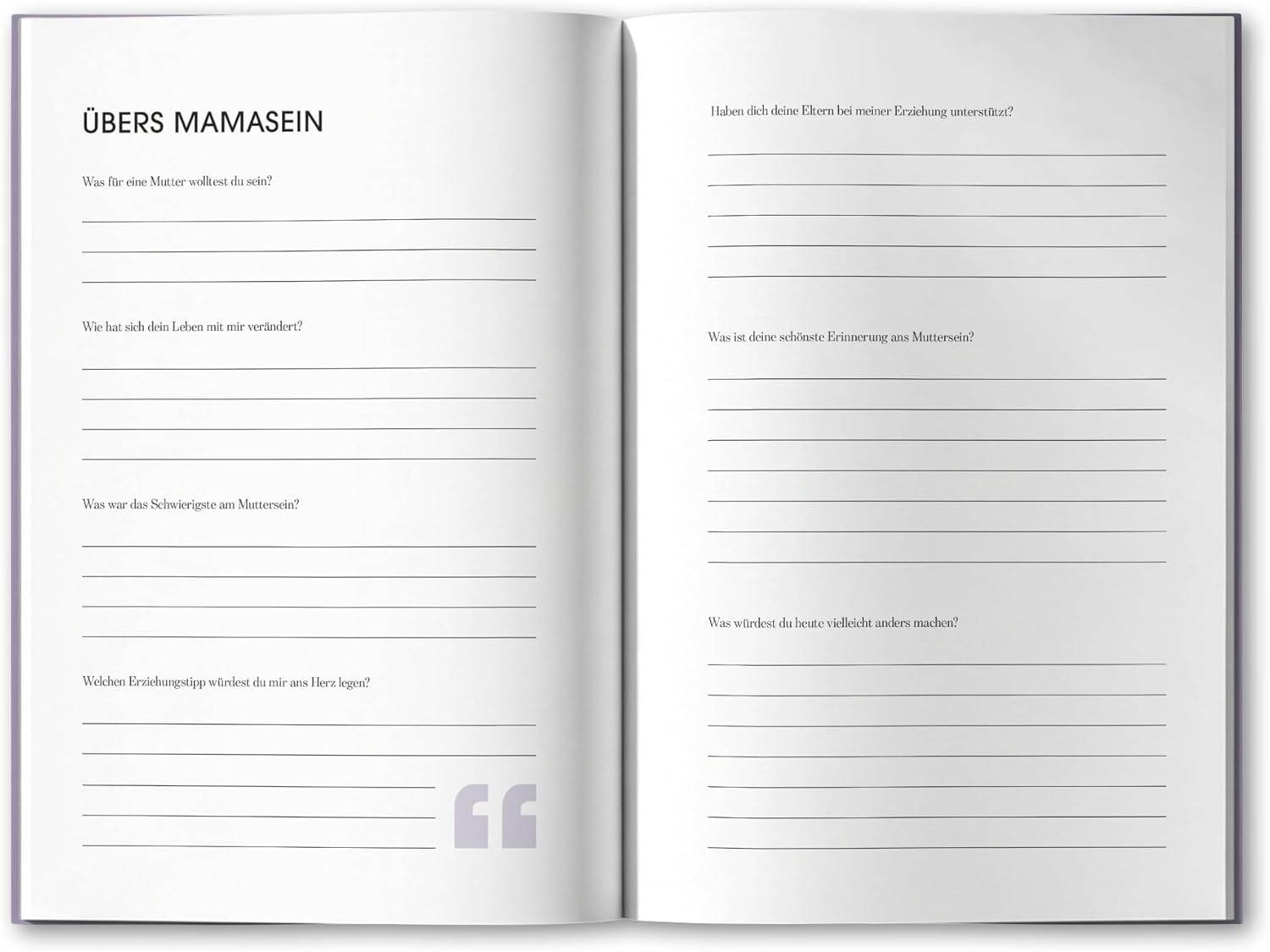 Muetter Ausfuellbuch Erinnerungsbuch persoenliches Fragebuch Geschenkidee Groesse Deu