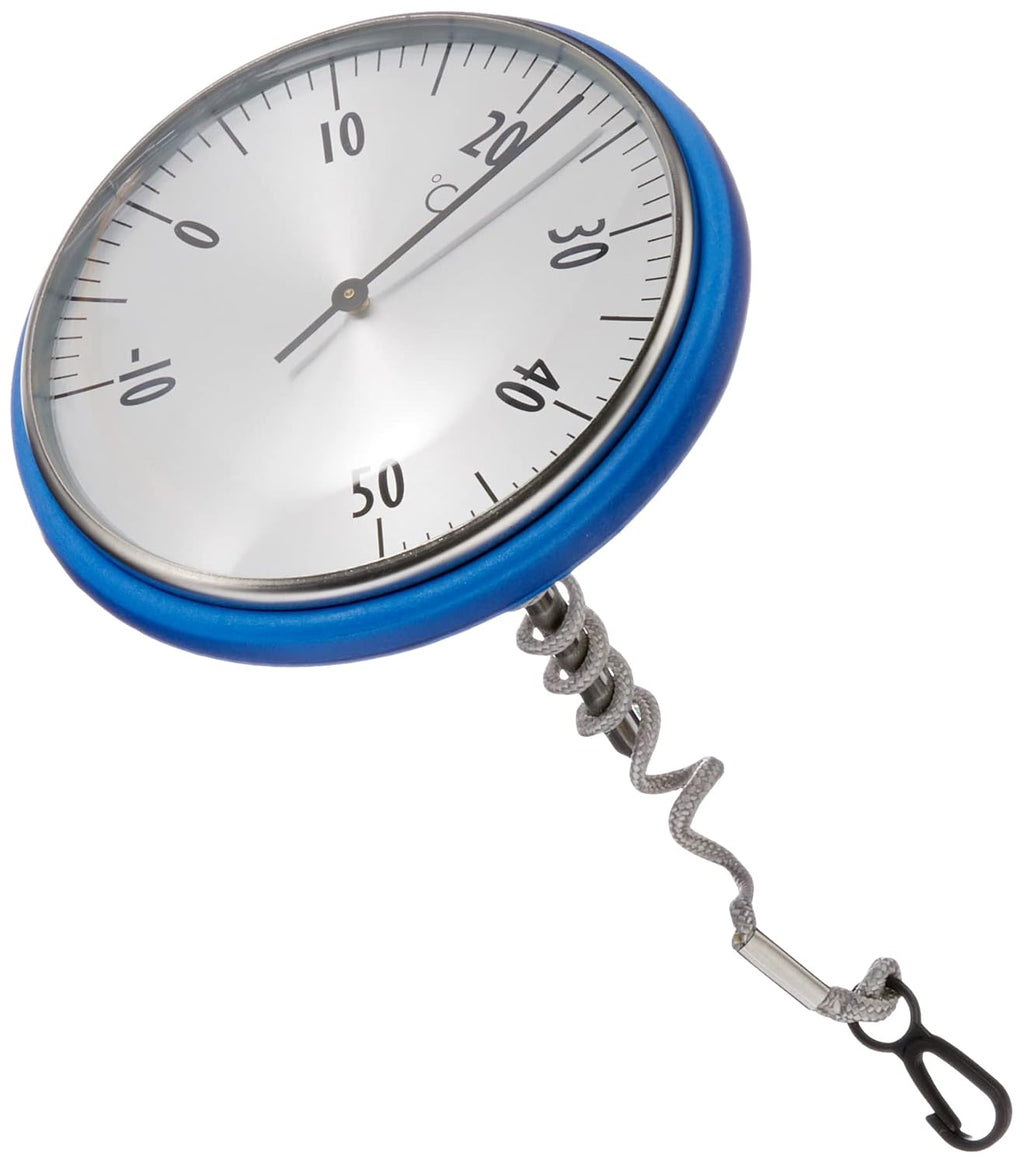TFA Dostmann Schwimmbadthermometer analog blau rostfrei fuer Pool und Teich