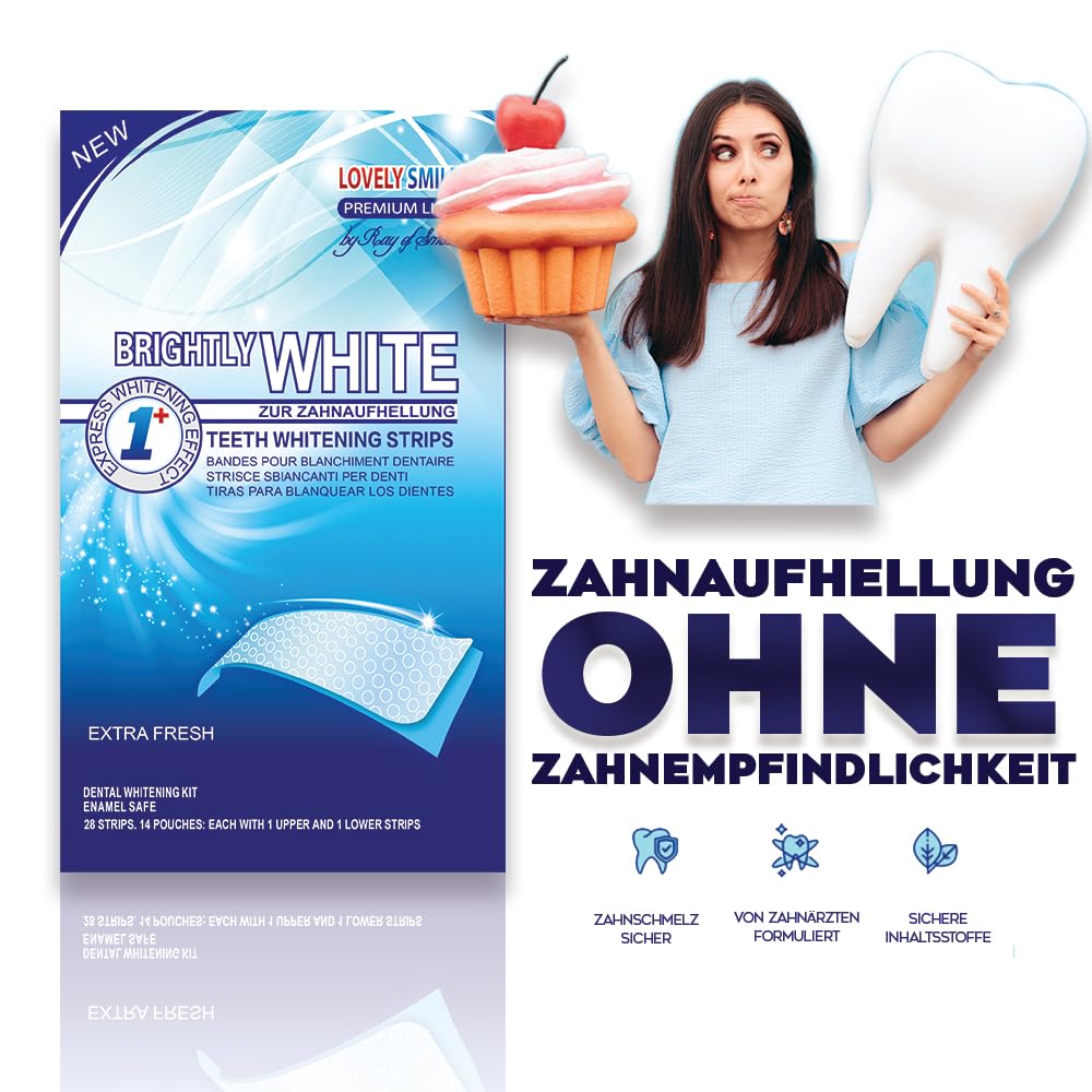 Lovely Smile Bleaching Strips Zahnaufhellungsstreifen 28 Stueck