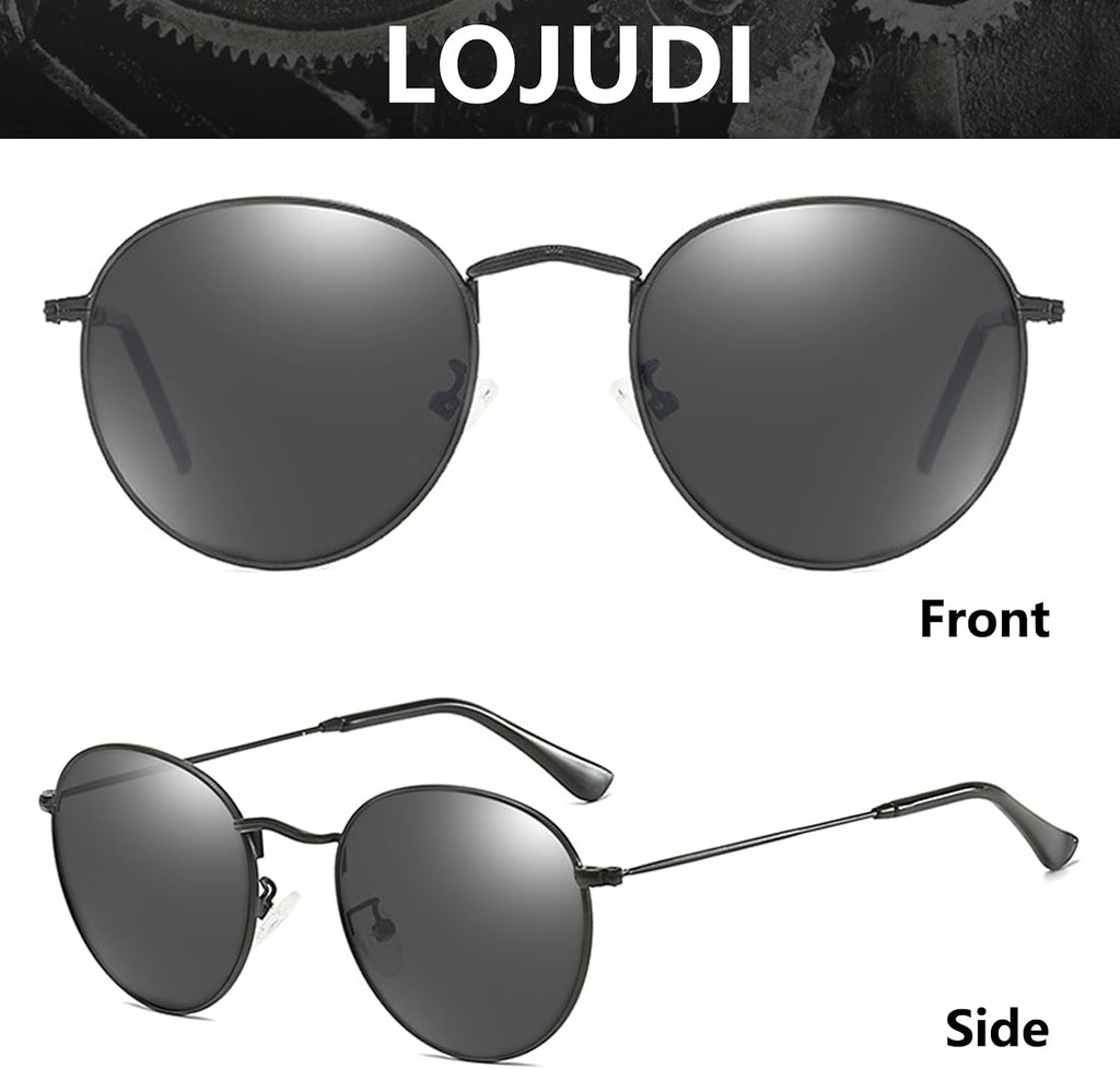Retro Sonnenbrille rund UV400 polarisiert Herren Damen Vintage Unisex
