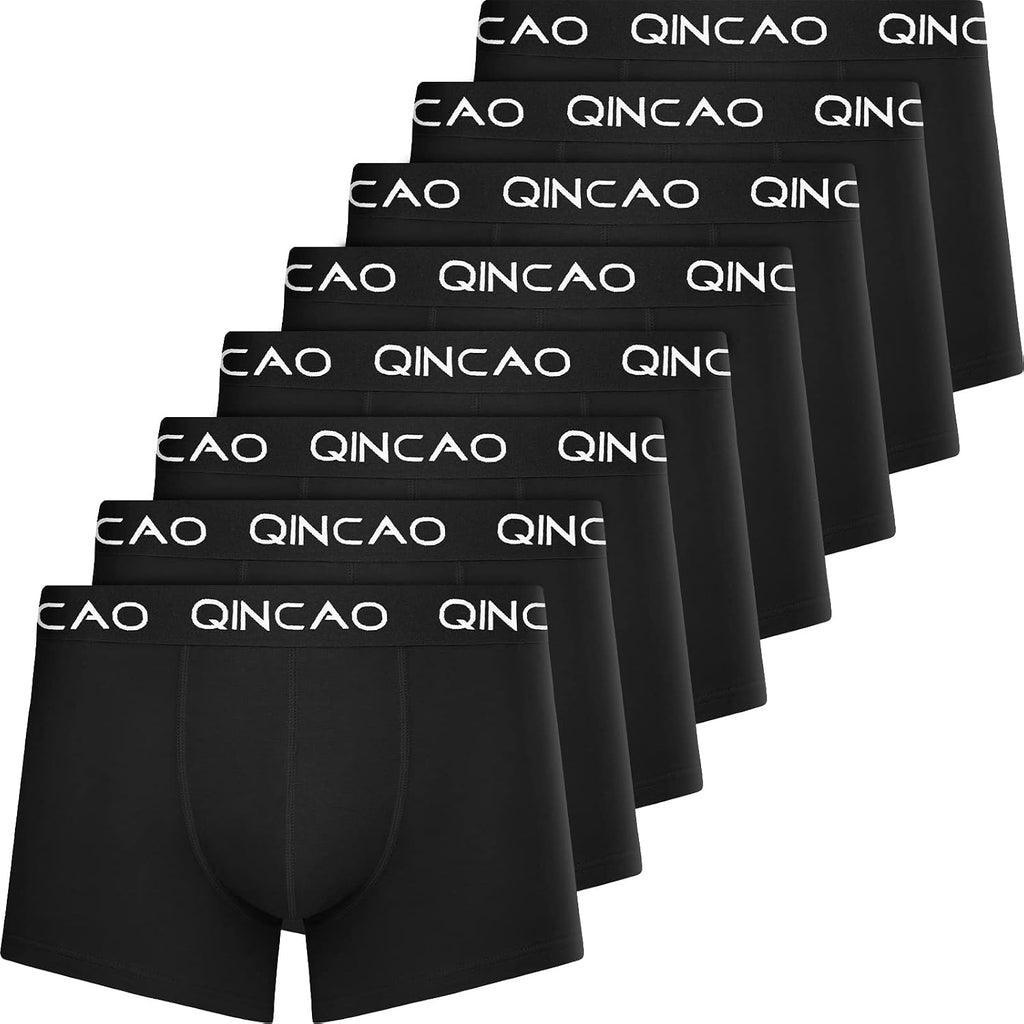 QINCAO Herren Boxershorts 6er Pack Baumwolle Retroshorts Groesse S-4XL