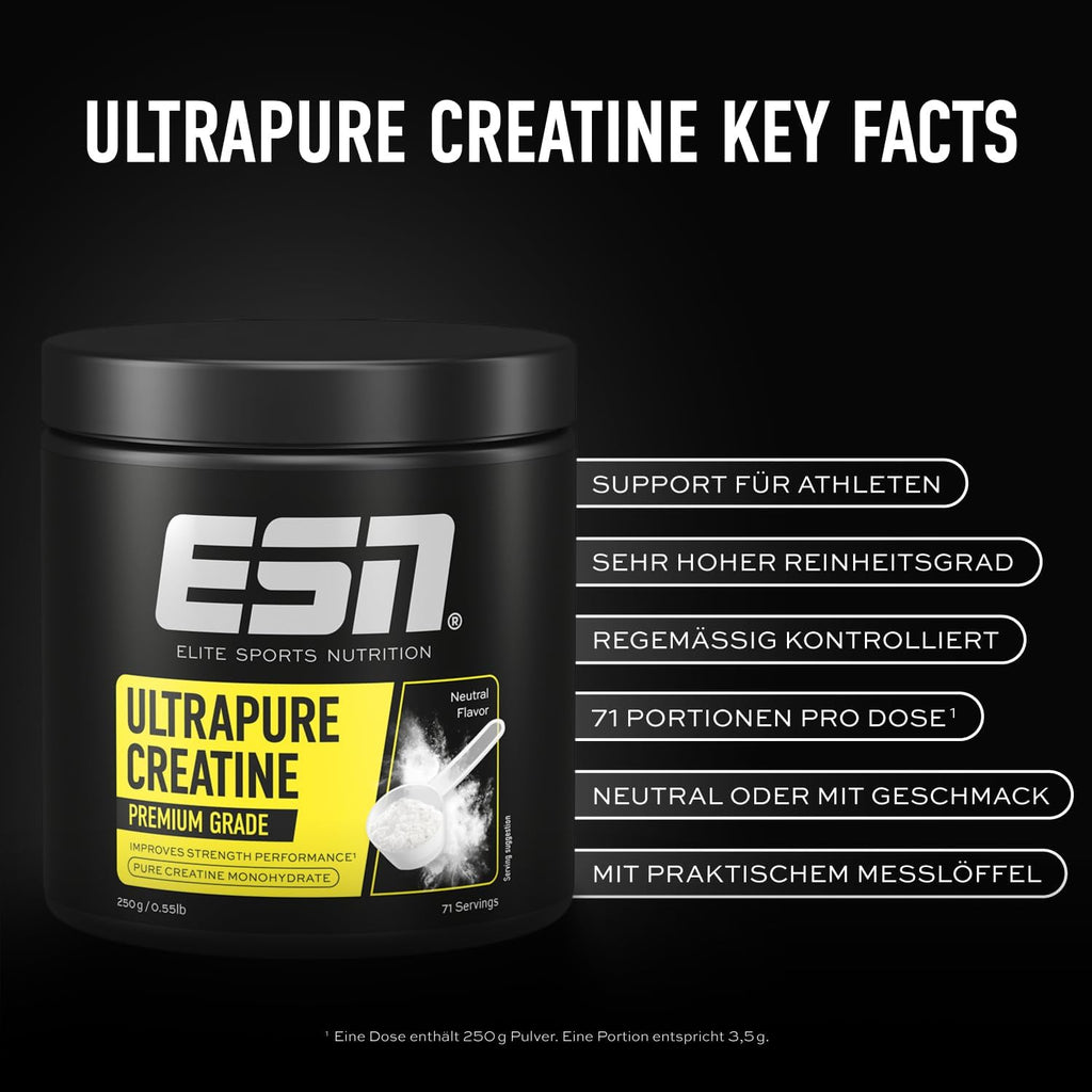 ESN Ultrapure Creatine Monohydrate Pulver vegan mikrofein