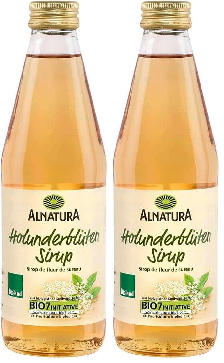 Bio Holunderbluetensirup - natuerlicher Sirup aus Holunderblueten