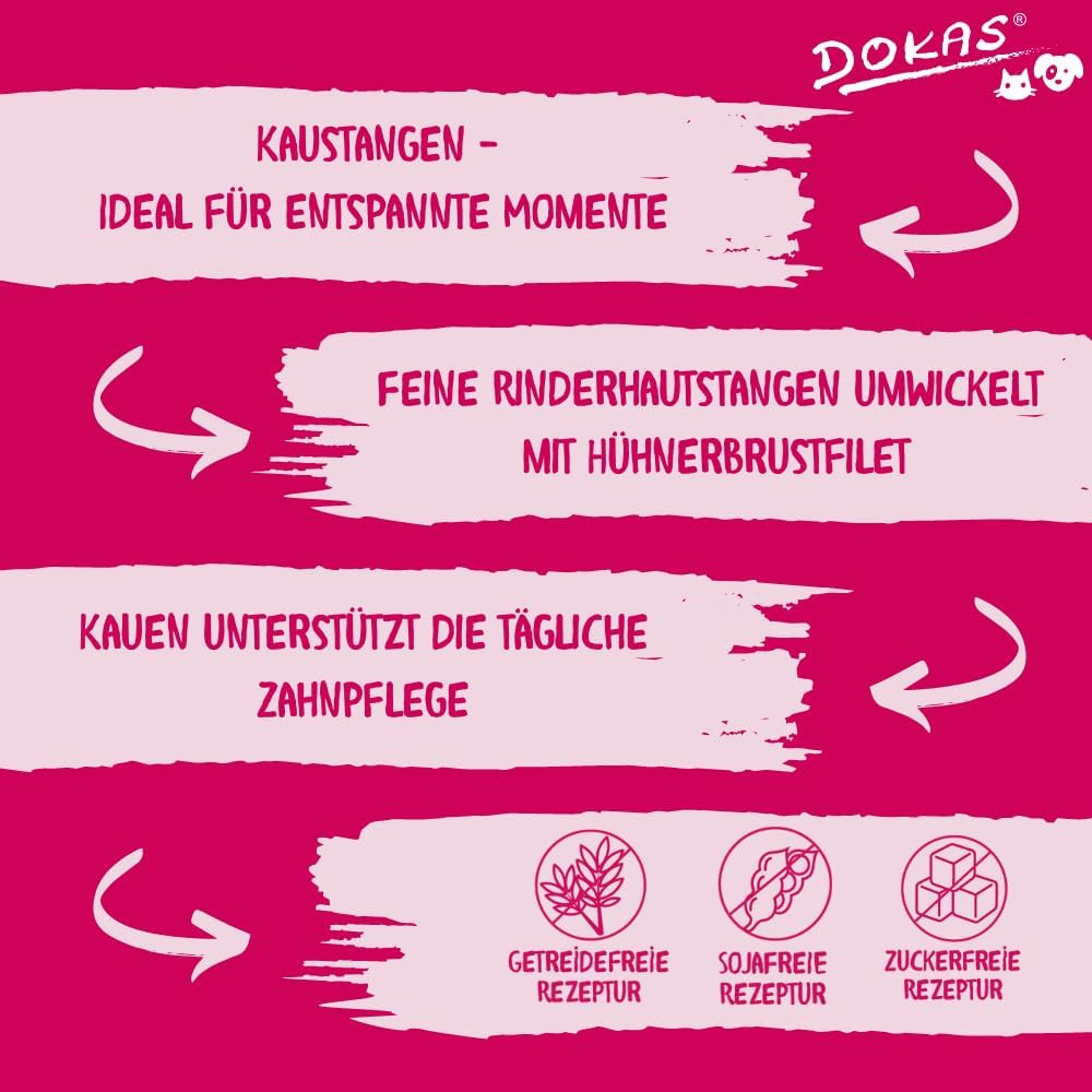 Dokas Kaustange Hundesnack Getreidefrei Premium Kausnack 9x200g Pack