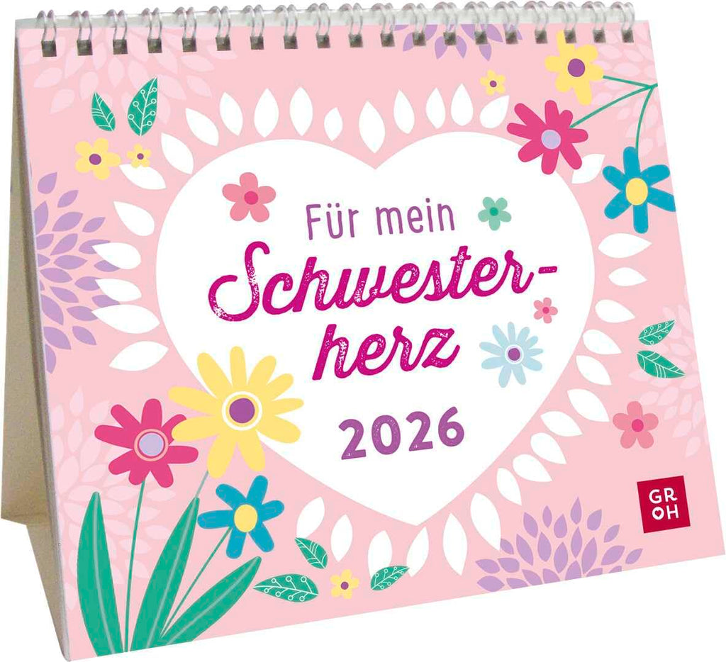 Tischkalender 2026 Mini fuer Schwesterherz Geschenk Kalender 2026