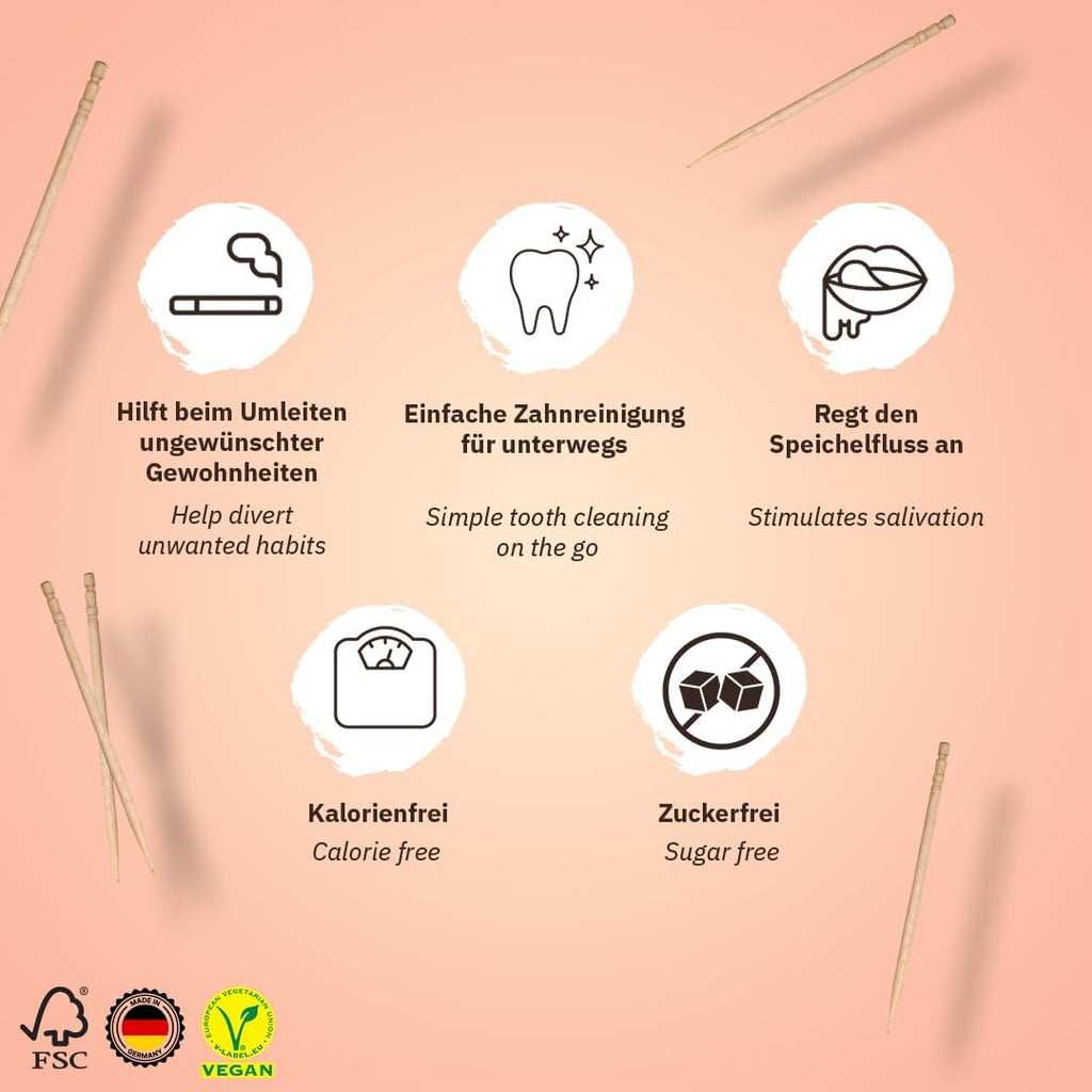 Zahnstocher mit Geschmack Cool Fruit 4er Pack