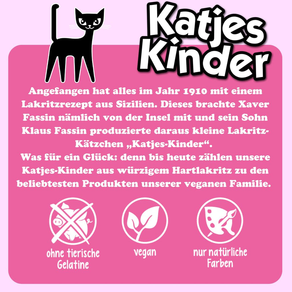 Katjes Kinder Lakritz Kaetzchen hartlakritz vegan Grosspackung