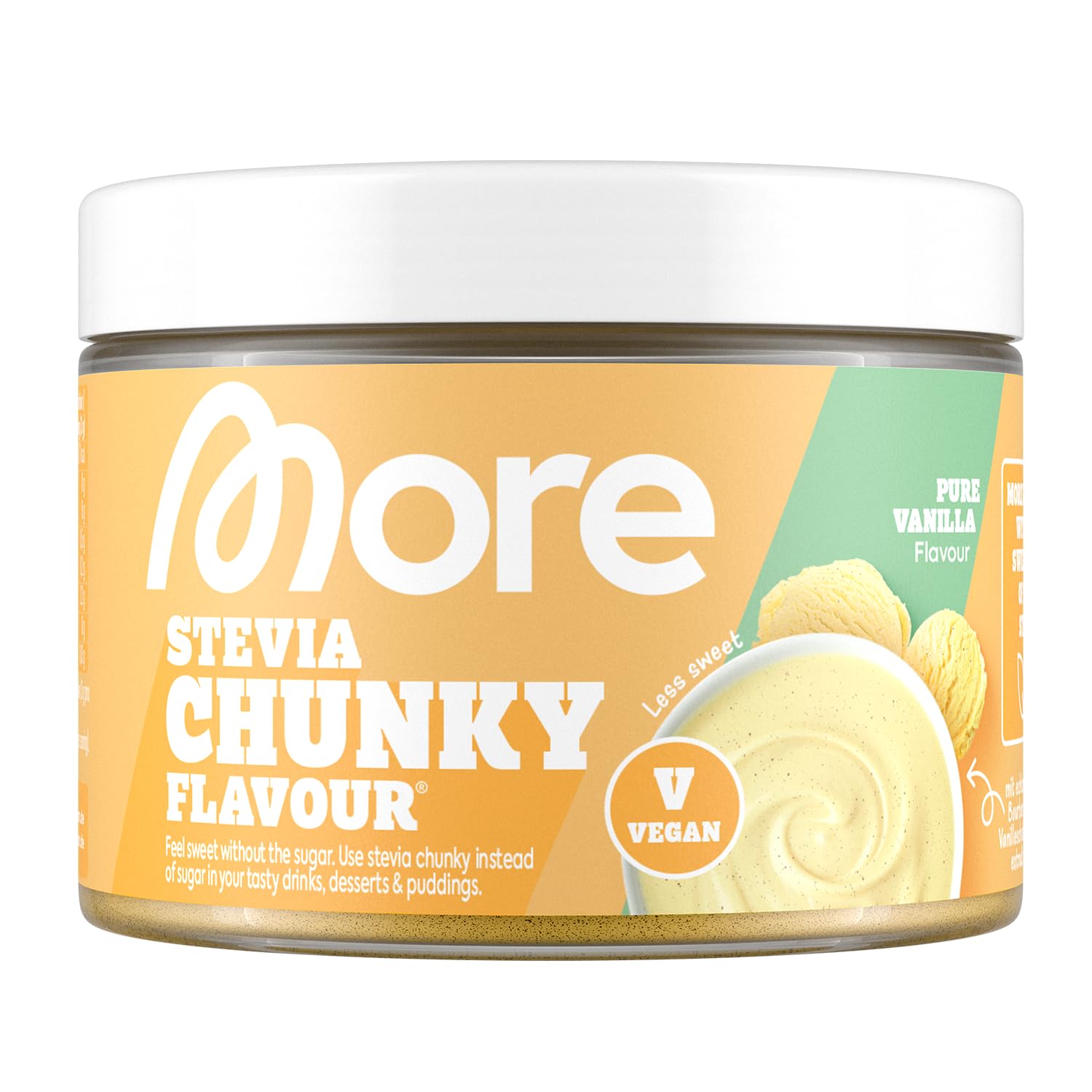 MORE Stevia Chunky Flavour Strawberry Perfection, verschiedene Sorten