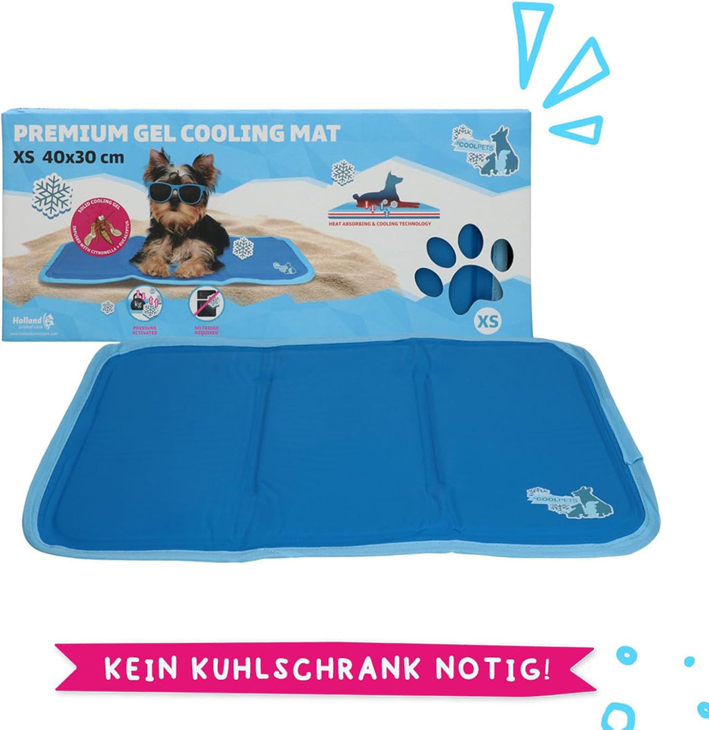 CoolPets Kuehlmatte Hund XS 40x30 cm rutschfest mit Citronella Eukalyptus